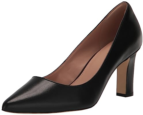Cole HAAN Womens Mylah Heel Pump 75MM, Black Leather, 6.5 B US