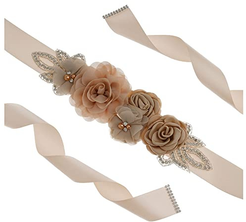 Cinturón de mujer con perlas de diamantes de imitación para novia, cinta de raso para boda, dama de honor, vestido de boda, cadena de cintura, accesorios