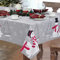 Yrendenge Weihnachten Tischdecke Grau Abwaschbar Tischtuch Schmutzabweisend Wasserdicht Lotuseffekt Tischwäsche Schneemann Tischschutz Tischdekor für Küche Feiertag Picknick Party 130x220cm