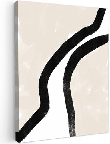 MuchoWow© Cuadros Salon Modernos 30x40 cm Adornos Pared Decorativos Dormitorio Lienzo Pinturas Quadro Decoración Abstractos - Línea - Diseño - Pastel