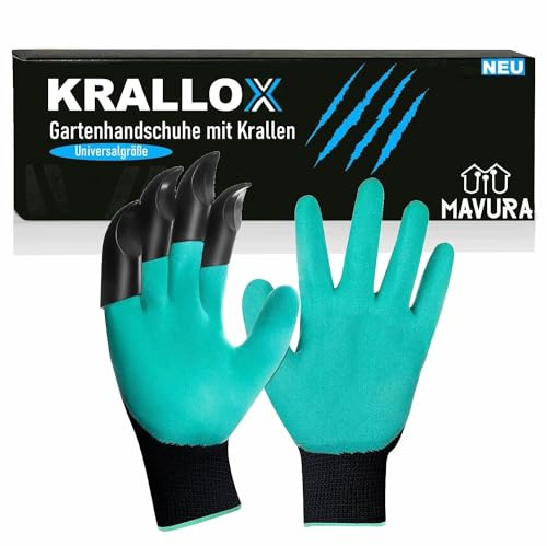 MAVURA KRALLOX Krallenhandschuhe Garten Handschuhe mit Krallen zum Graben Universalgröße für Damen & Herren