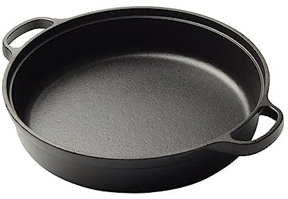 PRETYZOOM sartén de hierro fundido sartén casera antiadherente paellera de hierro fundido sartenes Sartén antiadherente sartén plana Sartén para panqueques de pizza cacerola de cocina ronda