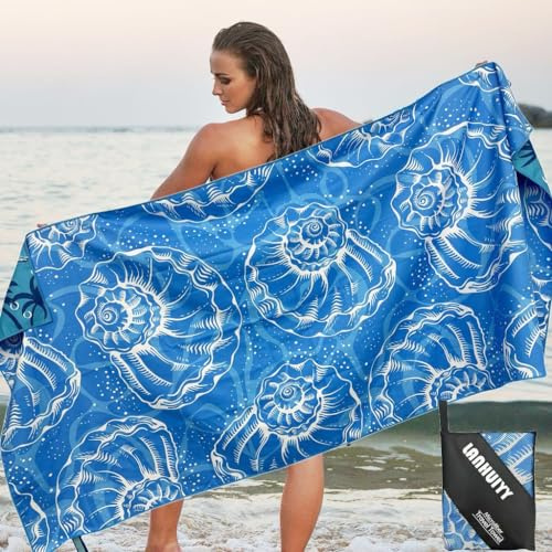 LANHUIYY (180 x 81 cm, Asciugamano da Spiaggia Grande, per Sport, Viaggi, Yoga, Campeggio, Spiaggia, Palestra, Microfibra (K-06, 81x180cm)