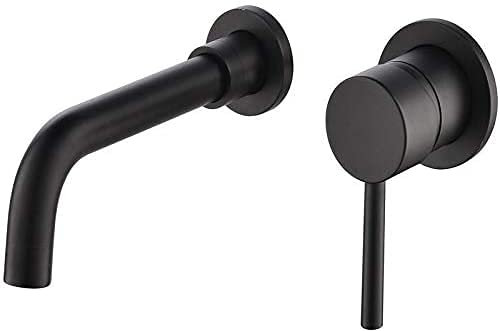 MUCSAH Rubinetti per Lavello, Rubinetti ad Acqua, Rubinetto a Parete Incassato a Scomparsa, Caldo Edo, Flusso Di Uscita Sepolto, Lavandino Del Gabinetto Del Bagno, Lavarsi il Viso, Rubinetto D'Acqua D