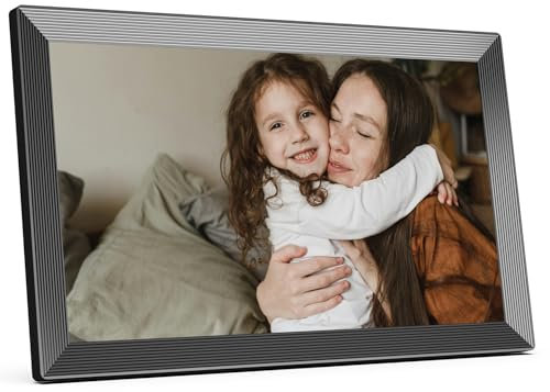 KODAK Cornice digitale Wi-Fi 15.6 pollici, HD IPS Touch Screen Cornice elettronica con 32 GB di memoria, rotazione automatica delle immagini, condivisione di foto o video ovunque tramite app, nero