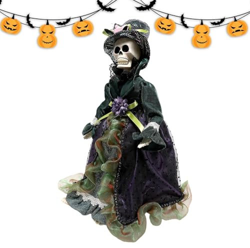 Spukpuppe,Gothic-Puppen | Horror Skelett Puppe Halloween Geist Figur | Halloween-Stoffpuppenspielzeug, Tischdekoration für Halloween, Herbsternte, Feiertage