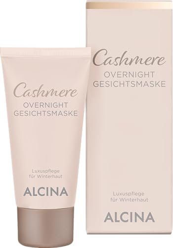 ALCINA Cashmere Overnight Gesichtsmaske - 1 x 50 ml - Regeneriert & beruhigt die Winterhaut über Nacht - Intensive Pflege - Für trockene & reife Haut - Mit Cashmere-Extrakt, Dexpanthenol und Squalan