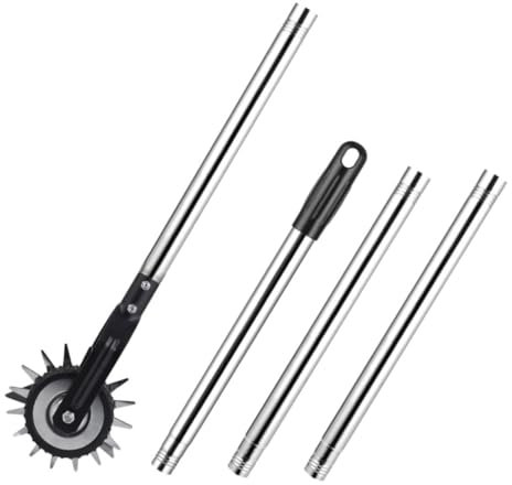 Levemolo 1ensemble Outil De Jardinage Rotatif à Roues Métal pour Bordures De Pelouse Coupe Précise Et Ajustable Tondeuse Manuelle pour Entretien Facile des Jardins Et Allées