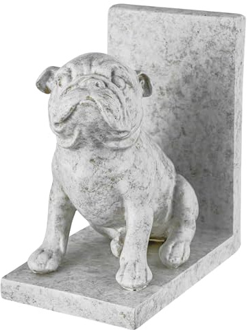 Baroni Home Fermalibri in Resina, Sostegni per libri, Fermalibri Antiscivolo, Resistenti e Eleganti, Fermalibri decorativo, Design moderno, Effetto marmo, 29x10x16 cm, (Carlino)