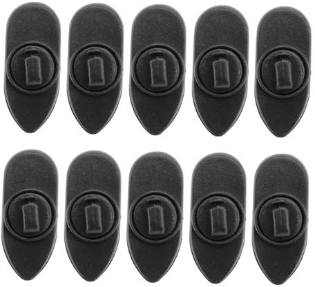 Angoily 10pcs 360-degree Rotate Earphone Clip Cable Clamp Wire Cord Holder Anti-winding Headphone Line Clamp Clips for Headset Use Black