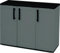 BuyStar Armadio Basso 3 Ante da Esterno 102x37x84h cm Ripiani Regolabili - Antiusura, Idrorepellente, Chiusura a Scatto, Robusto, Anti odore, Lavabile - Plastica Eco Sostenibile Grigio
