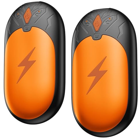 Handwärmer Elektrisch 2er Set, 24H Wärme & Magnet, USB Taschenwärmer | 2S Schnellheizung, 3 Stufen, Wiederverwendbar Taschen Wärmer, Ideal für Winter Skifahren, Camping, Büro & Zuhause