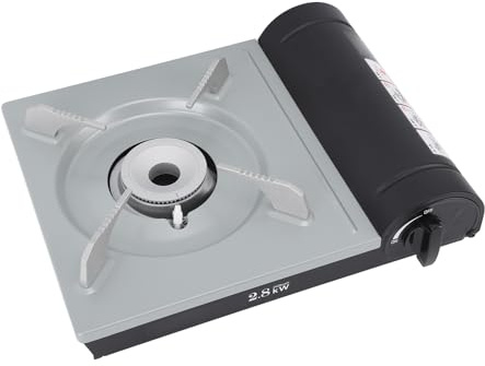 Jiawu Cuisinière à Gaz Portable, Cuisinière à Butane Portable, Valve Magnétique, Résistance Durable à la Température
