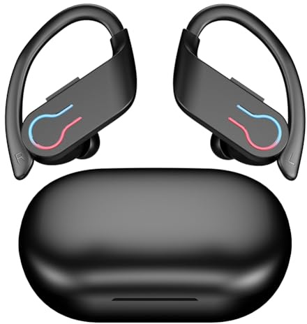 Oiqippnbv Cuffie Sportive Bluetooth 5.3 Auricolari Impermeabili IPX7 Stereo HiFi Headset Intrauricolare Standby 200H
