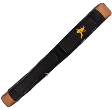 CHAKEUZND Borsa per Scherma, Borsa for Il Trasporto della Spada Taichi a Doppio Strato Multicolore 100-118 cm(Black Double Sword Bag,109 cm)