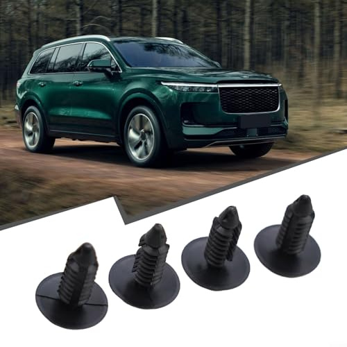 ComfyHarbor Confezione da 4 clip per fori per targa paraurti anteriore, 18 mm, in nylon, per riparazione esterna di auto e camion, colore nero