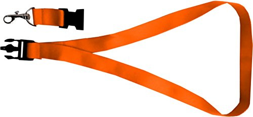 Schlüsselband 25 mm bedruckt mit Ihrem eigenen Schriftzug (orange)