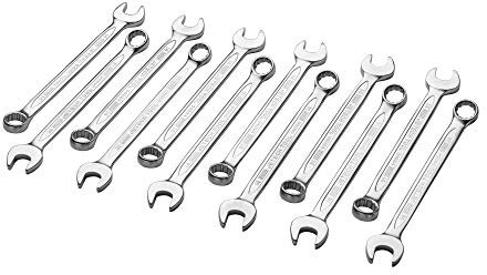 Jetech Ringmaulschlüssel, schlankes Profil, SAE Zoll Cr-V Stahl, hochfest, sandgestrahlte Oberfläche, COM-14X12, Metric 12 Pack 14mm, 14mm