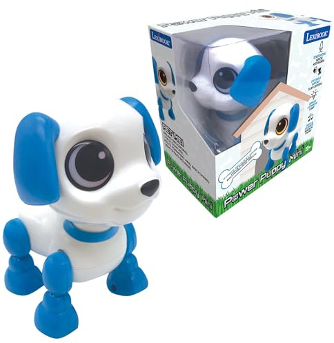 Lexibook, Power Puppy Mini-Roboter, ROB02DOG | Sprachwiedergabe, Klangreaktion, Musik, Lichteffekte, für Jungen & Mädchen
