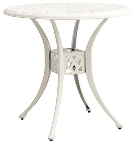 vidaXL Mesa de Jardín Muebles Mobiliario Patio Terraza Balcón Comedor Cena Café Cocina Versátil Decoración Blanco Aluminio Fundido 78x78x72 cm