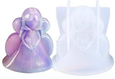 FOUNCY Engelskerzenformen, 3D-Silikon-Engel-Form, himmlische Figuren-Form, Mädchen-Engel-Form, Aromatherapie-Kerzenformen, wiederverwendbare Form für Kerzen, Harz, Handwerk, Seife