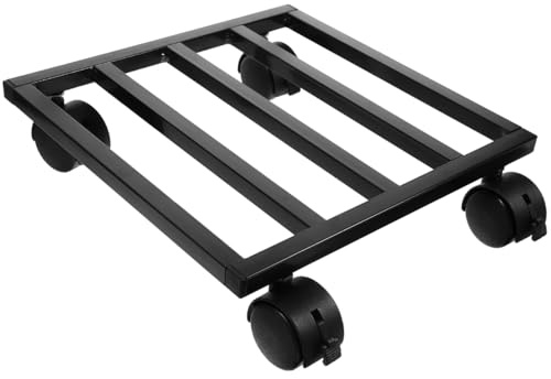Kisangel Support De Plante avec Roulette 9.84In Base Roulante pour Pot De Fleur Robuste Mobilité Facile Intérieur Extérieur Jardin