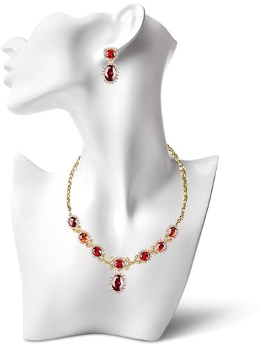 BORDEAG Espositore per gioielli, espositore per gioielli, elegante espositore per gioielli, accessorio per collane, ottimo regalo (bianco)