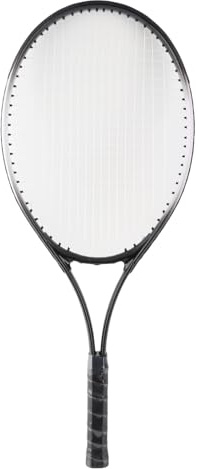 27-tums tennisracket för nybörjare och tävlingar med bärväska, perfekt för vuxna elever och färdighetsnivåer (svart)