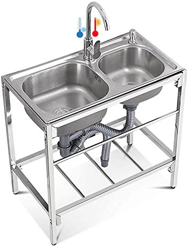 Lavello Commerciale in Acciaio Inossidabile Lavello commerciale in acciaio inossidabile, lavello indipendente per ristoranti commerciali, lavello da cucina in acciaio inossidabile, lavello m