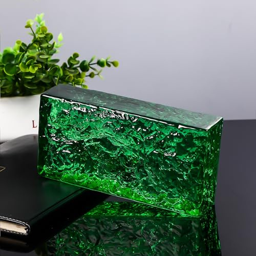 ZJHAHJY 7.8 * 3.9 1.9 inch Glass Bricks, Multiple Colors Available, Transparent Solid Decorative partition Walls, Used for Room partitions, Building Decoration, Bars, Hotels(G)