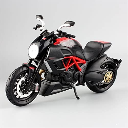1/12 Skala För Ducati Diavel Cruiser Superbike Diecast Modell Motorcykel Racercykel Miniatyr Metall Samling Leksakspojke