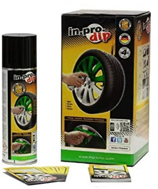 in.pro. Dip Sprühfolie für Felgen & sonstige KFZ-Teile, 4x 300ml, Grün