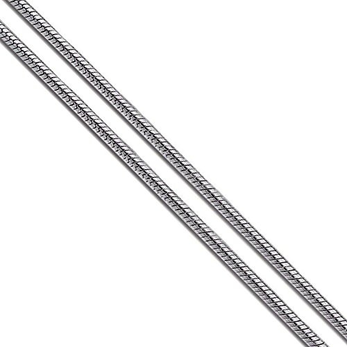 Sac Silver Stainless Steel Snake Chain 1.9mm New Solid Flexible Round Necklace 18