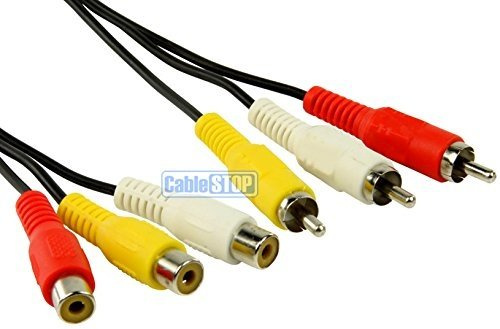 Triple rallonge phono 3 x RCA mâle vers femelle câble audio vidéo 2 m 3 m 5 m