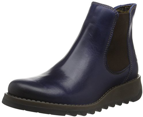 FLY London Damen Salv Chelsea Boots, Blau Blue 019, 39 EU