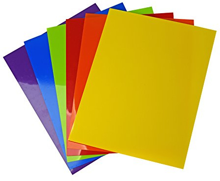 Vaessen Creative AR3-901 Schrumpffolie Set 6 Farben A5, 12 Blatt, Plastic, Mehrfarbig, 14.8 x 21 x 0.3 cm