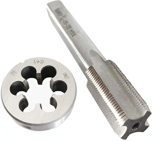 3/4-20 HSS Tap And Die Set， UNEF Machine Thread Tap And UNEF Round Thread Die Right Hand