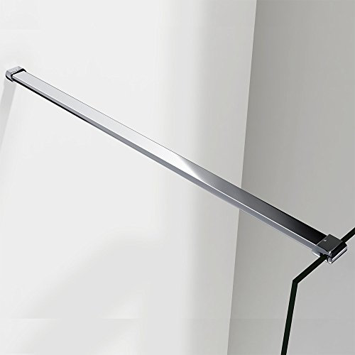 Barre de fixation 1400mm en aluminium chromé barre de douche pour les parois de douche et walk in