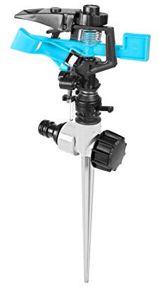 Cellfast Irrigatore Ad Impulsi da Giardino Spruzzatore per Prati con Flusso d'Acqua Controllabile per Prato Fiori Piante Regolazione A Gradini Basic