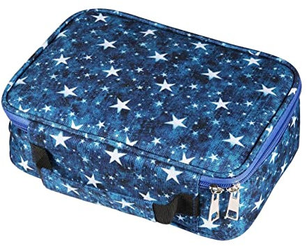 EDATOFLY Federmäppchen, 72 Schlitze Federmappe Federtasche Großes Mäppchen Bleistift-Beutel Farbige Bleistifte Halter für Jungen Mädchen Schule Büro Kunst (Dunkelblau)