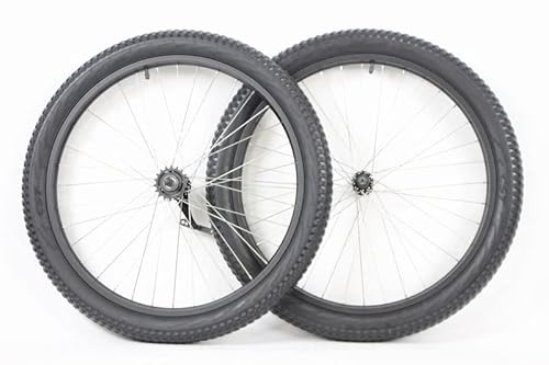 26 inch Coaster Brake Wheel Set Beach Cruiser Bike Bicycle with 26 x 2.60 Tires and Tubes! (Satin Black)