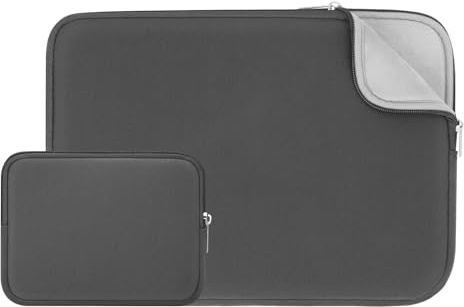RAINYEAR 16 Inch Padded Laptop Sleeve with Accessories Pouch, Grey | Compatible with 16 MacBook M1 M2 M3 M4 M5 Pro/Max for A3428 A3429 A2141 A2485 A2780 A2991 A3403 A3186 Protective Case