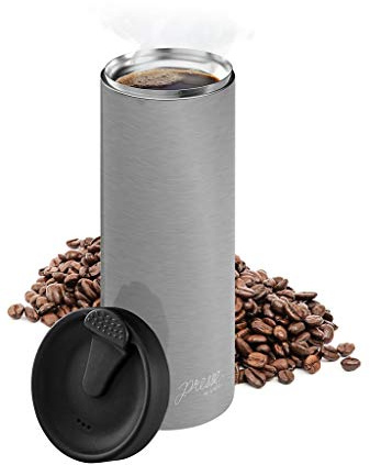 Bobble French Coffee Presse, On-The-Go use, Quick Brew, Slim Design, Triple Wall Insulation, 14 oz (Stainless Steel)