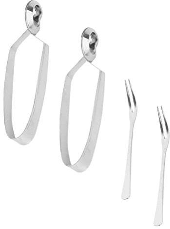 DOITOOL 4 Pz Stoviglie Di Lumache Al Forno Pinze e Forchette Per Lumache Fermaglio Per Forchetta a Chiocciola Pinze Per Lumache Lumache Abito Gruppo Forcella Addensare Acciaio Inossidabile