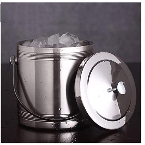 Seau a Glace Vintage pour Bouteille Couvre-Glace à Filetage Droit Portable Seau de Glace Isolation Seau de Glace de Glace (Size : 1l)