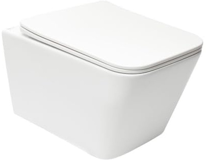 Swiss Aqua Technologies - Swiss Aqua Technologies WC suspendu Infinitio sans bride Design, fixations invisibles + Abattant softclose (SquareInfinitio) - SquareInfinitio