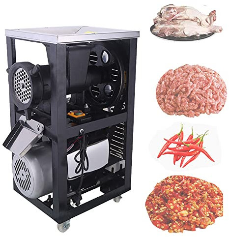 Vertical Commercial Electric Meat Grinder, 2200W Meat Grinder Crusher Bone Machine, Grinder Machine Mincer Pepper Chicken Skeleton Bone Grinder, Large Multifunction Meat Cutter for Animal Feed