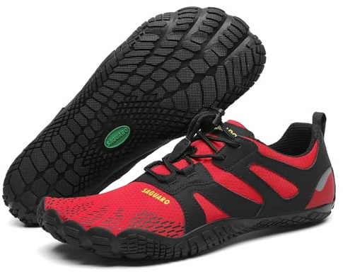 SAGUARO Barfotaskor herr dam utomhus sport träningsskor spårskor storlek 35–48, Sommar röd, 39 EU