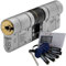 Federal 3 Star Euro Cylinder Door Lock TS007 Diamond Secure Anti-Snap Dual Finish 5 Keys 45/55