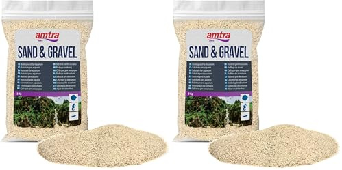 Croci Amtra White Quartz - Feiner weißer Quarz-Aquariensand, für Süß- oder Salzwasser, Körnung 0,1-0,7 mm, Menge 2 kg (Packung mit 2)